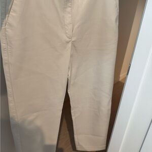 Women’s vegan leather  Cream Pants